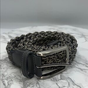 TORINO Grey and Black Woven Belt-36